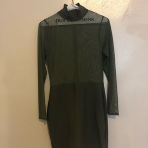 Green sheer top dress